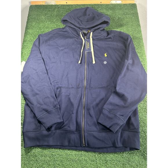 Polo Ralph Lauren Men's Full Zip Fleece Hoodie Navy Blue 2XB NWT - Picture 1 of 11